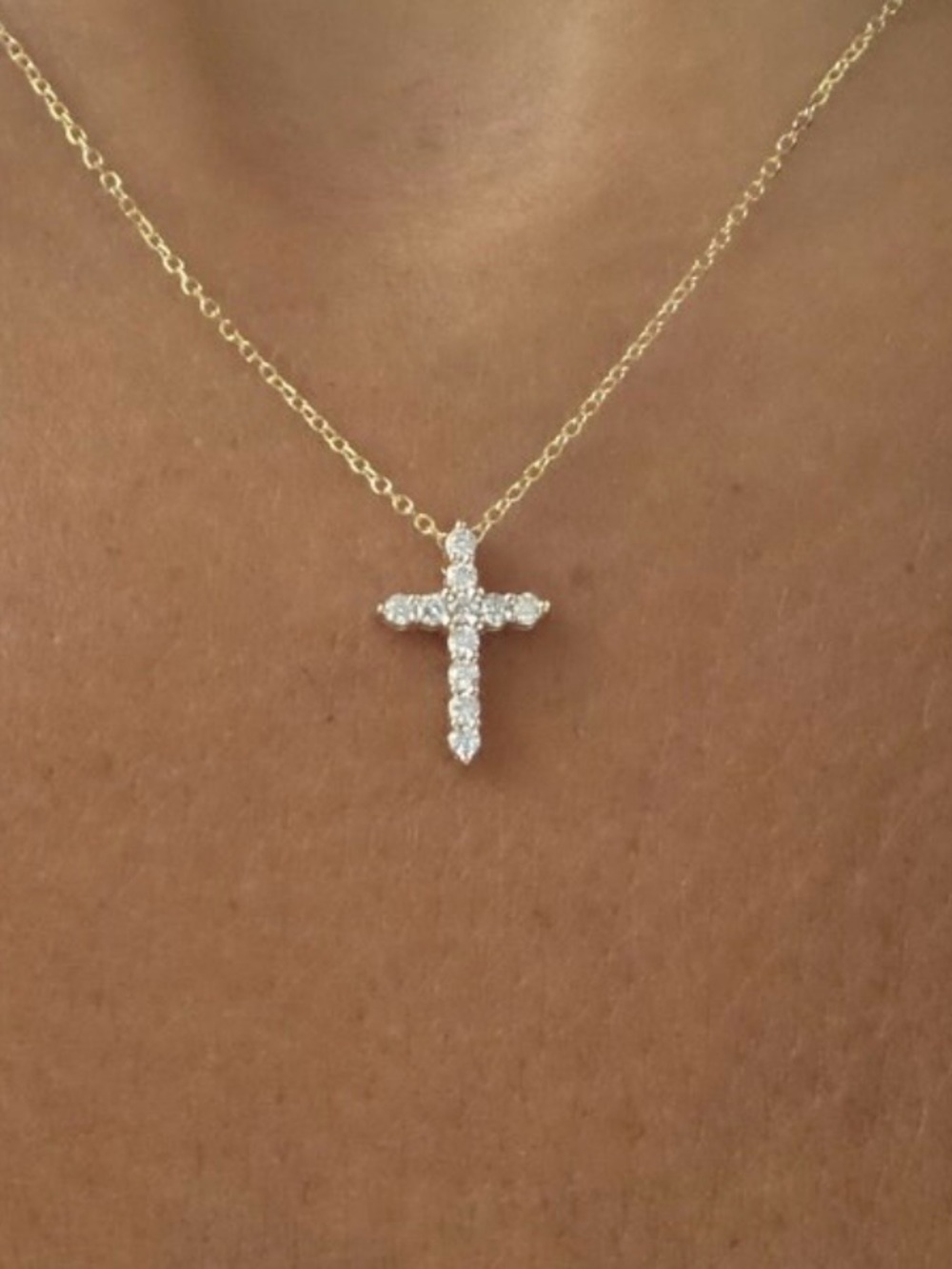 14k Yellow Gold Natural Diamond 0.18ct Necklace